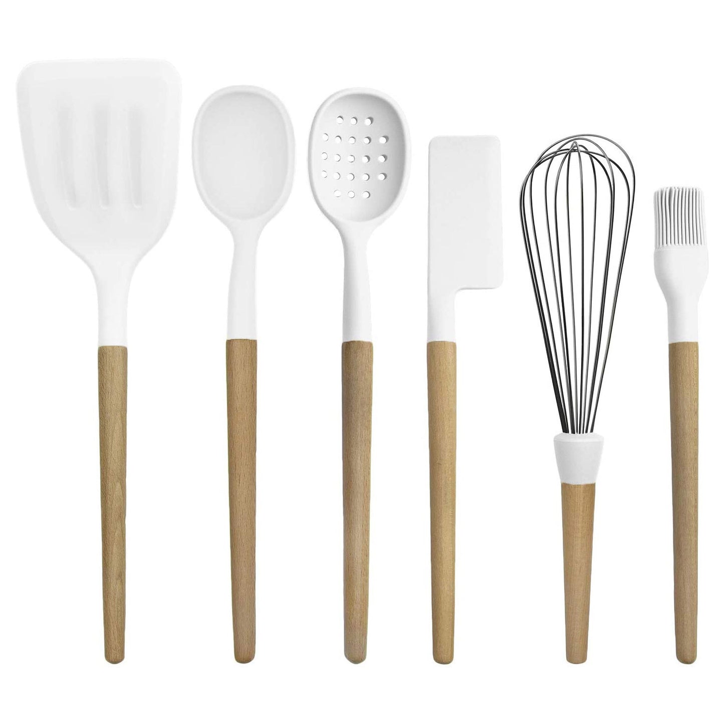 White Silicone Spatula Set