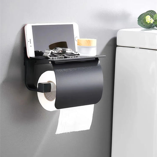 Black/Silver Toilet Paper Bathroom