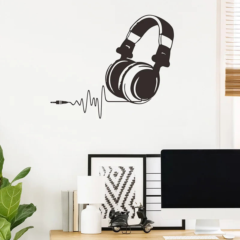 Creative Gaming Headset Wall Sticker