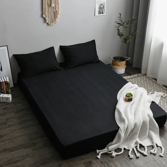 Solid Color Sanding Bed polyester Mattress Size Bedsheet