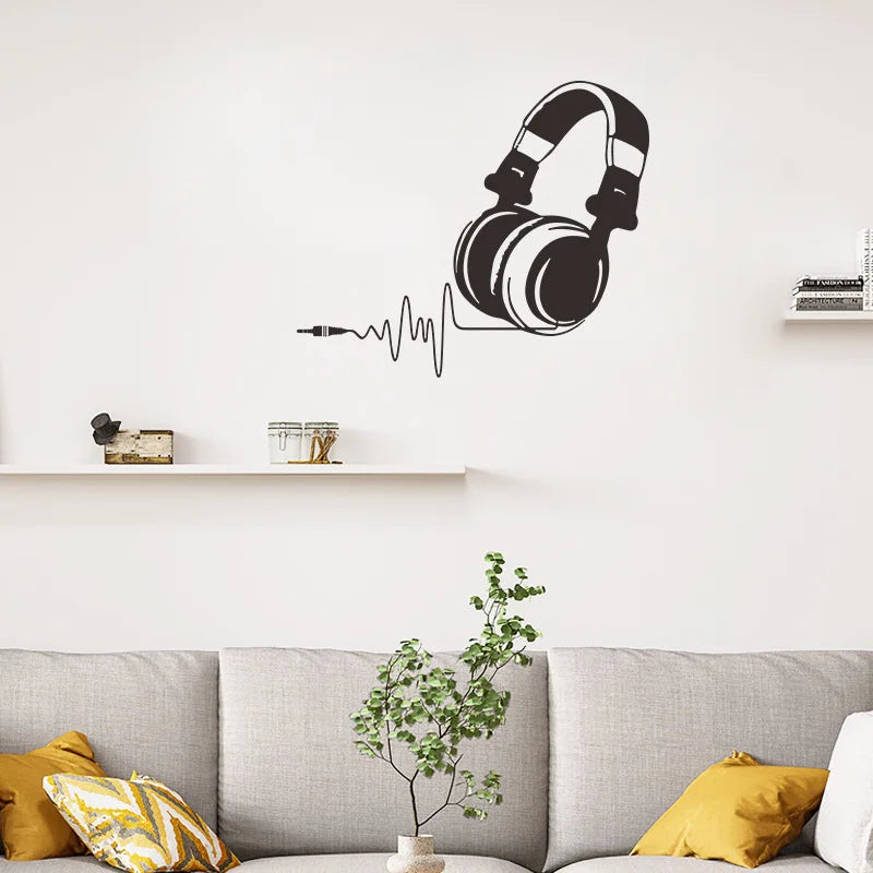 Creative Gaming Headset Wall Sticker