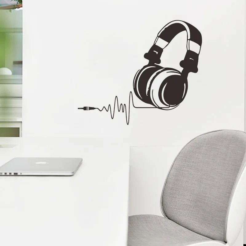 Creative Gaming Headset Wall Sticker