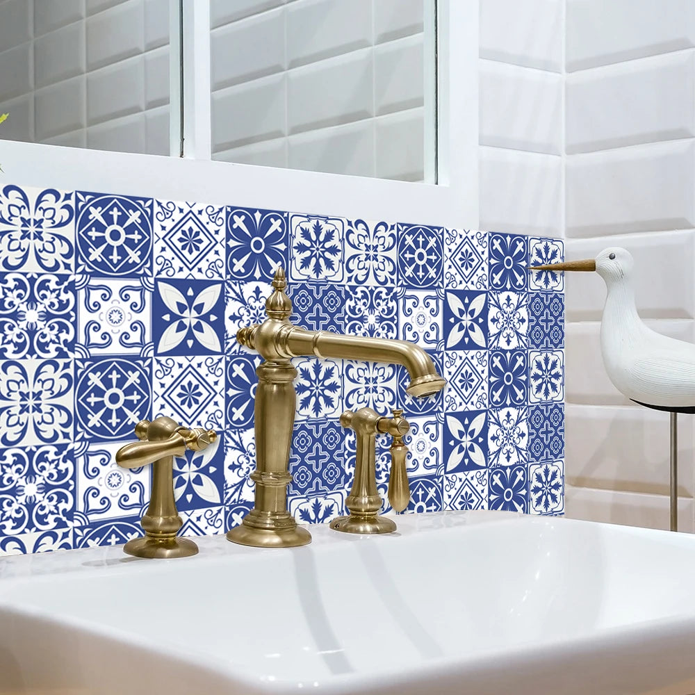 Blue Tiles Wall Sticker