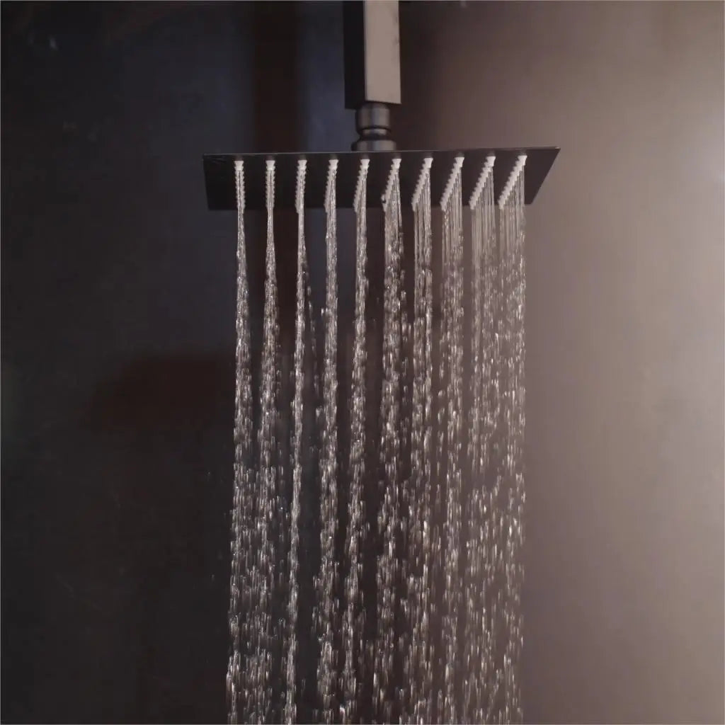 KEMAIDI Black Brass Bathroom Shower Faucet