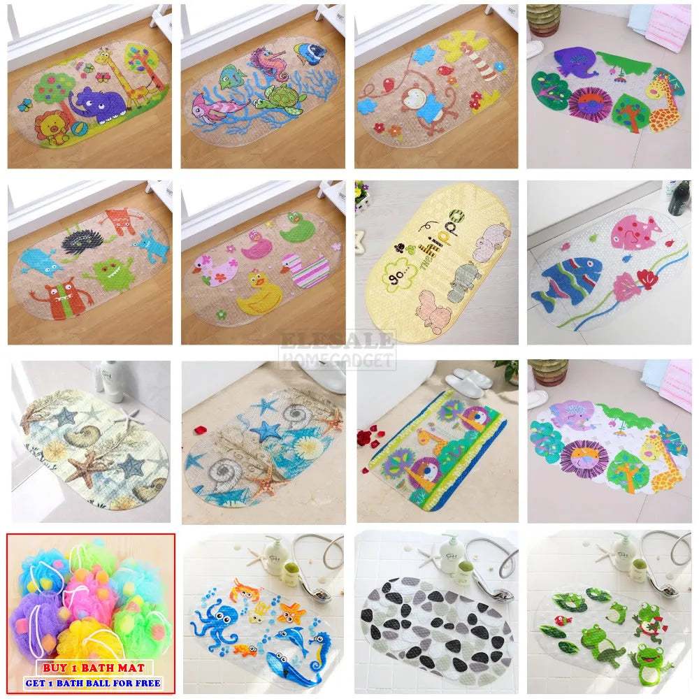 Cute Cartoon Anti-Slip PVC Bath Mats