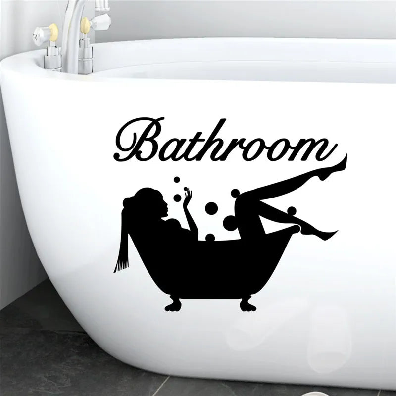 Bathroom Wall Stickers Door Decor