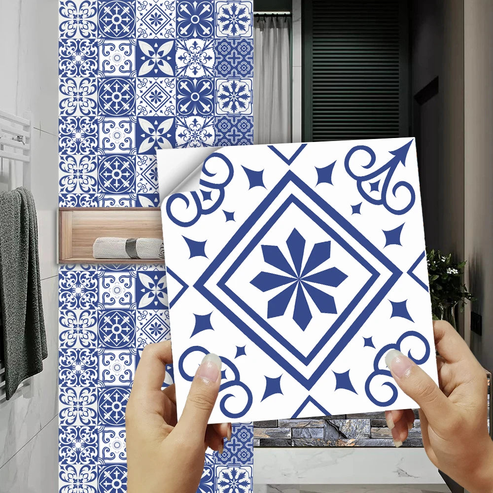 Blue Tiles Wall Sticker