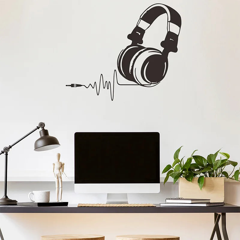 Creative Gaming Headset Wall Sticker