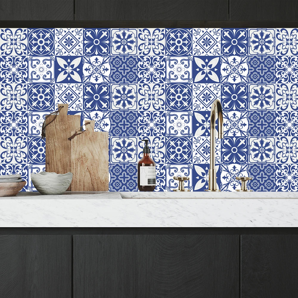 Blue Tiles Wall Sticker