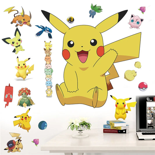 Cartoon Pikachu Wall Stickers