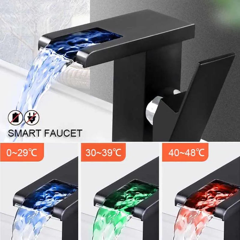 LED Luminous Waterfall Faucet