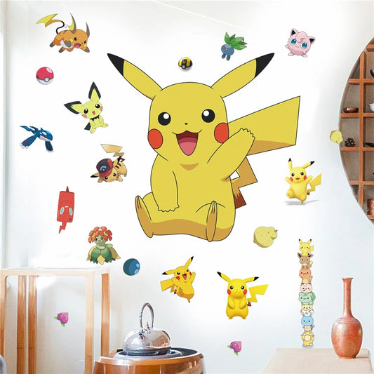 Cartoon Pikachu Wall Stickers