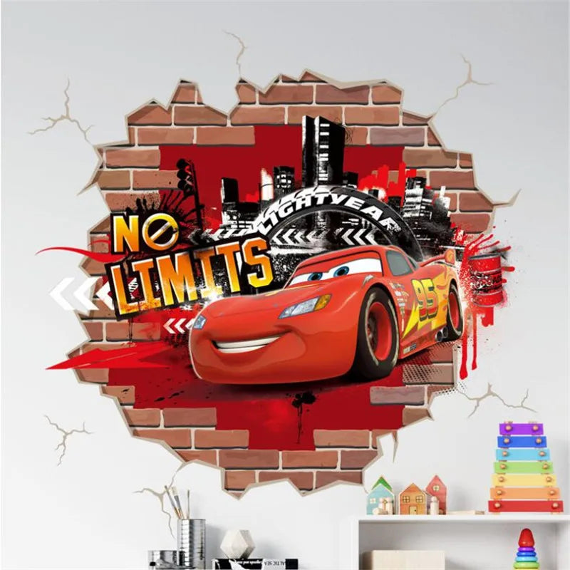 3D Cartoon Cars 2 Wall Stickers