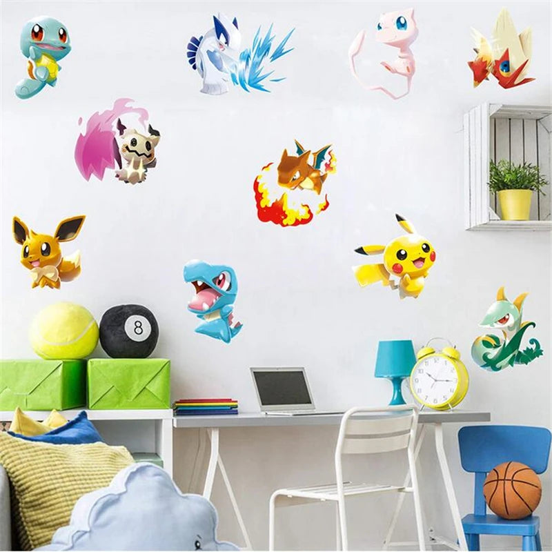 Cartoon Pikachu 3D Wall Sticker