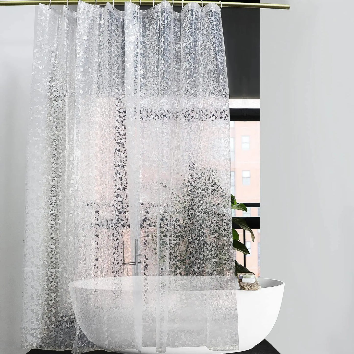 Waterproof Bathtub Bathing Cover Cobblestone Bathroom Bath Curtains Liner