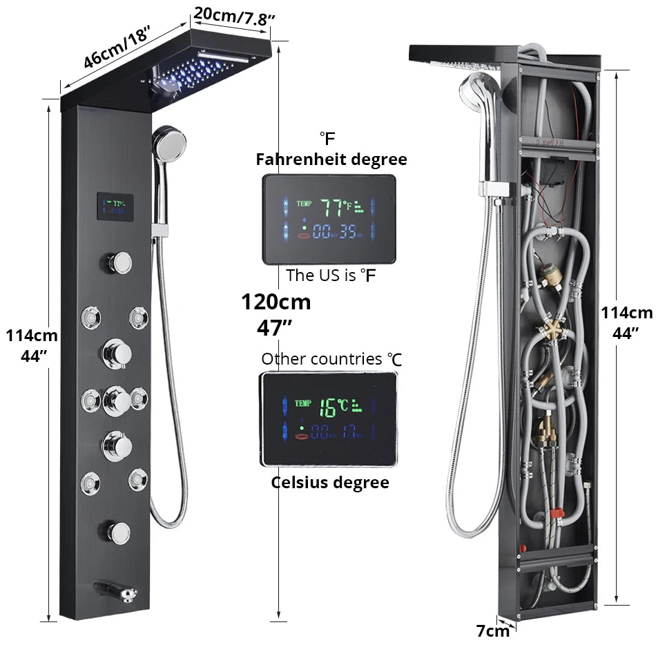 LED Rainfall Shower Panel