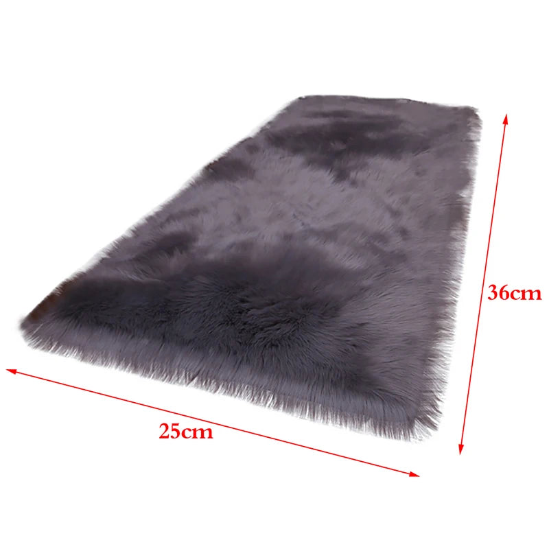 Soft Sheepskin Plush Carpet  Bedside Mat Bedroom