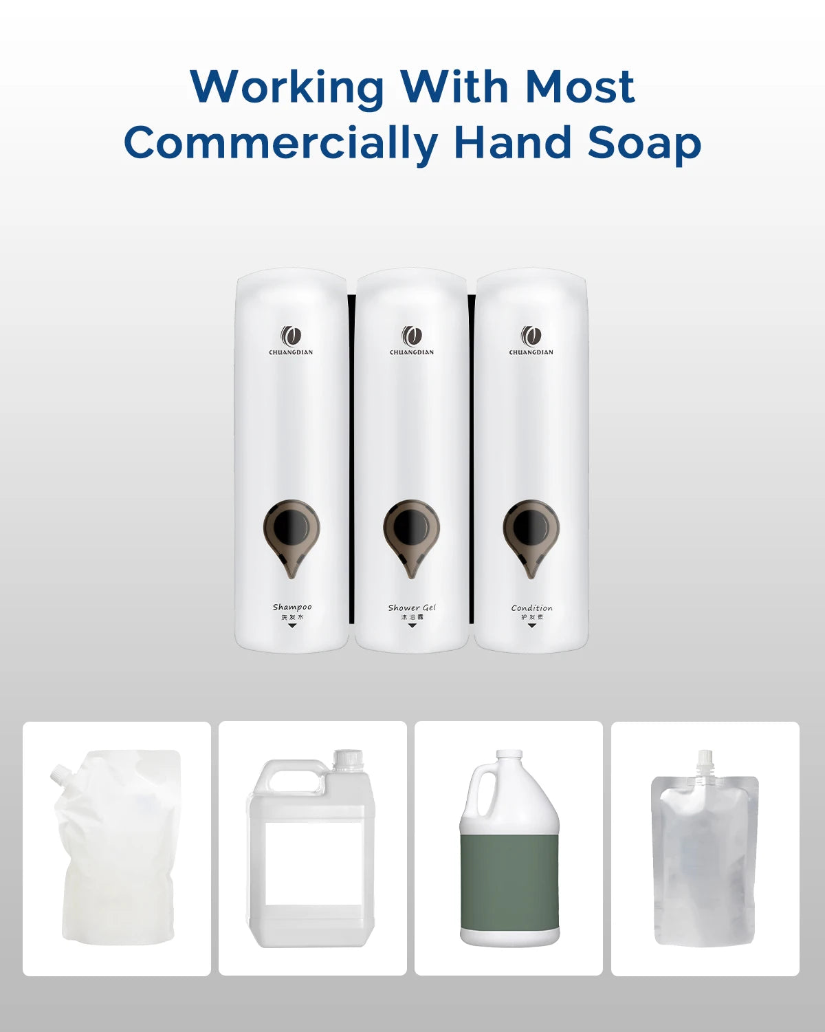 Wall Mounted Liquid Soap Dispenser Bottles