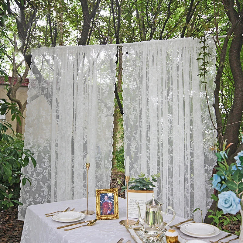 Pastoral White Tulle Sheer Window