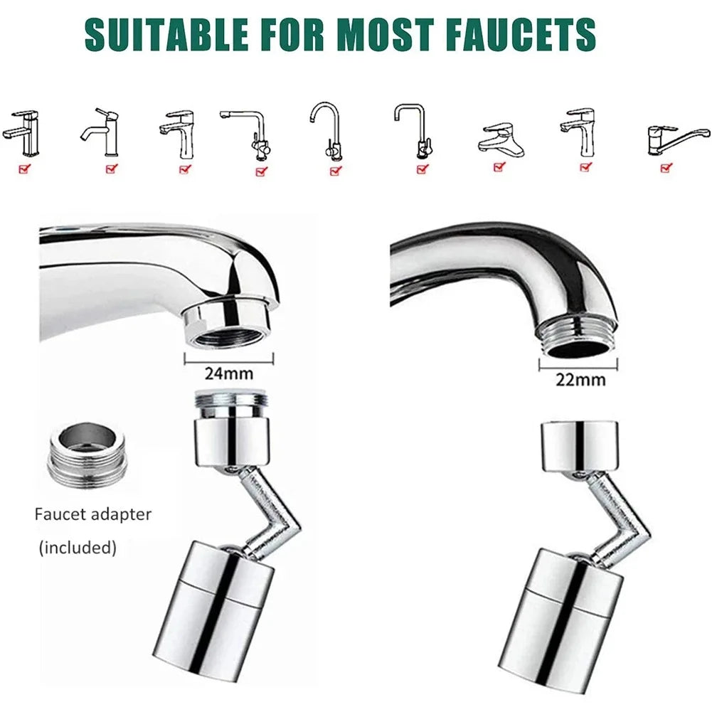 720°Universal Kitchen Faucet Anti-splash Aerator Bathroom Tap