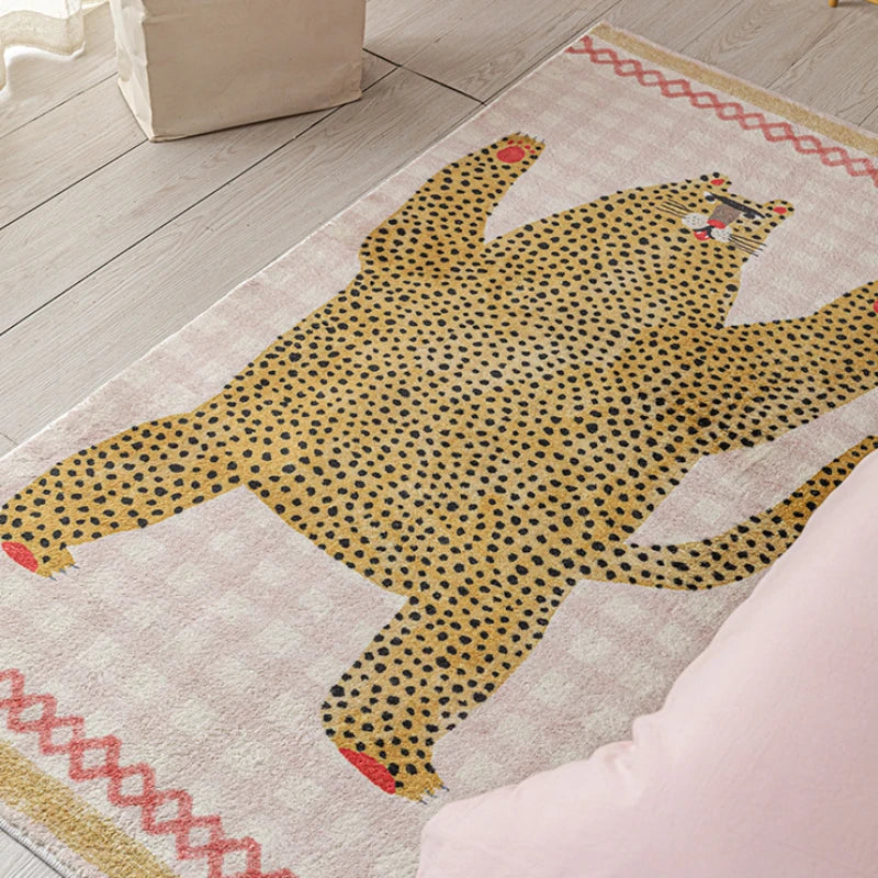 Bedroom Plush Carpet Lion Leopard