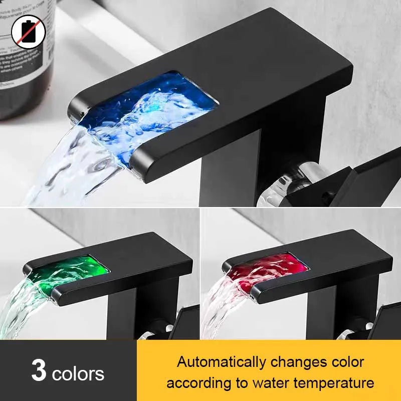 LED Luminous Waterfall Faucet