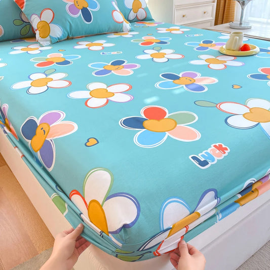 Bedsheet Floral  Elastic Bed Linen Home Mattress Protector