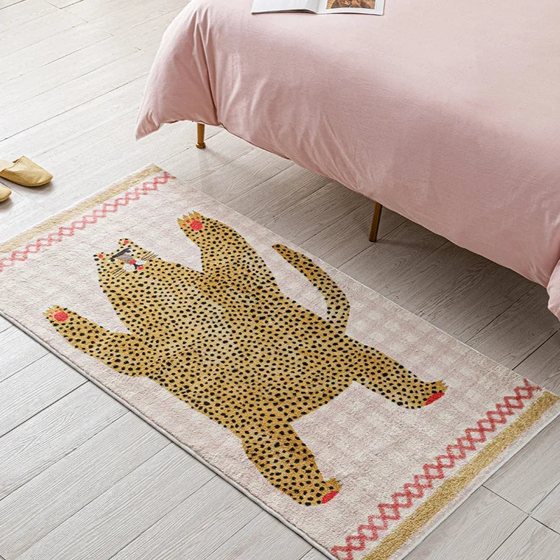 Bedroom Plush Carpet Lion Leopard