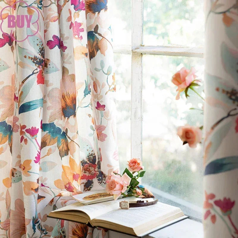 Living  Bedroom Modern Printed Curtains