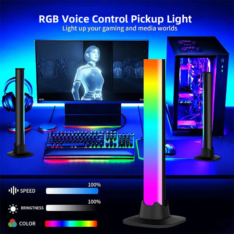 Computer Desktop Colorful Voice Controlled Music Rhythm Light