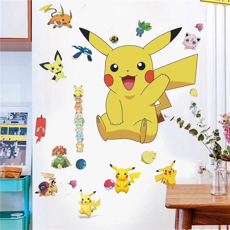 Cartoon Pikachu Wall Stickers