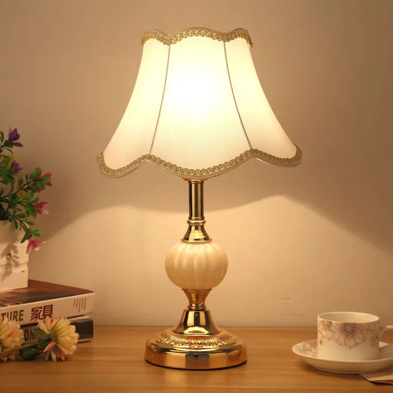 Bedside Lamps Fabric System Table Light