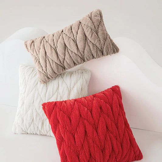 Plush Embroidery Pillowcase for Bedside Sofa