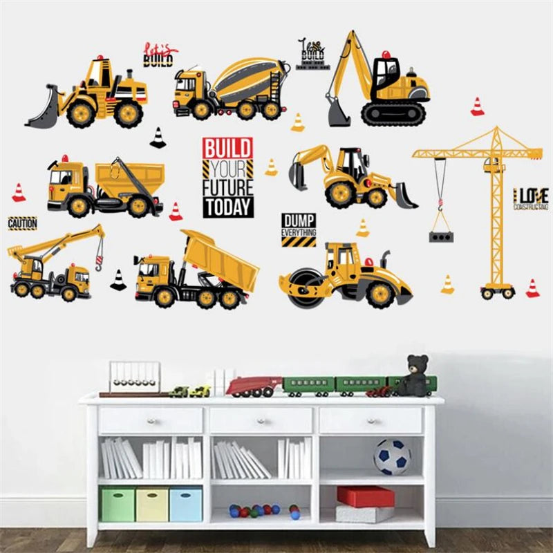 3D Cartoon Cars 2 Wall Stickers