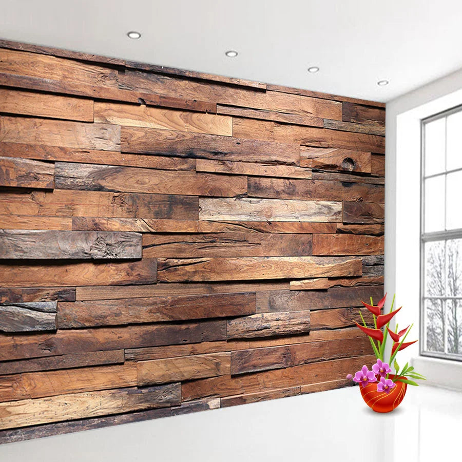 Wood Board Mural Wallpaper