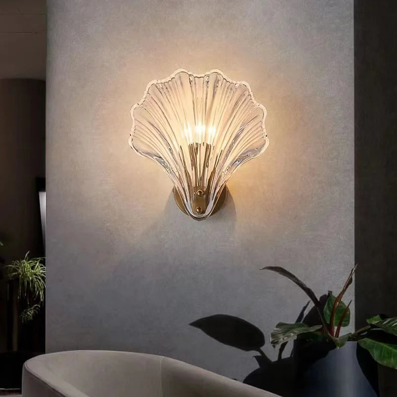 Glass Shell Wall Lamp