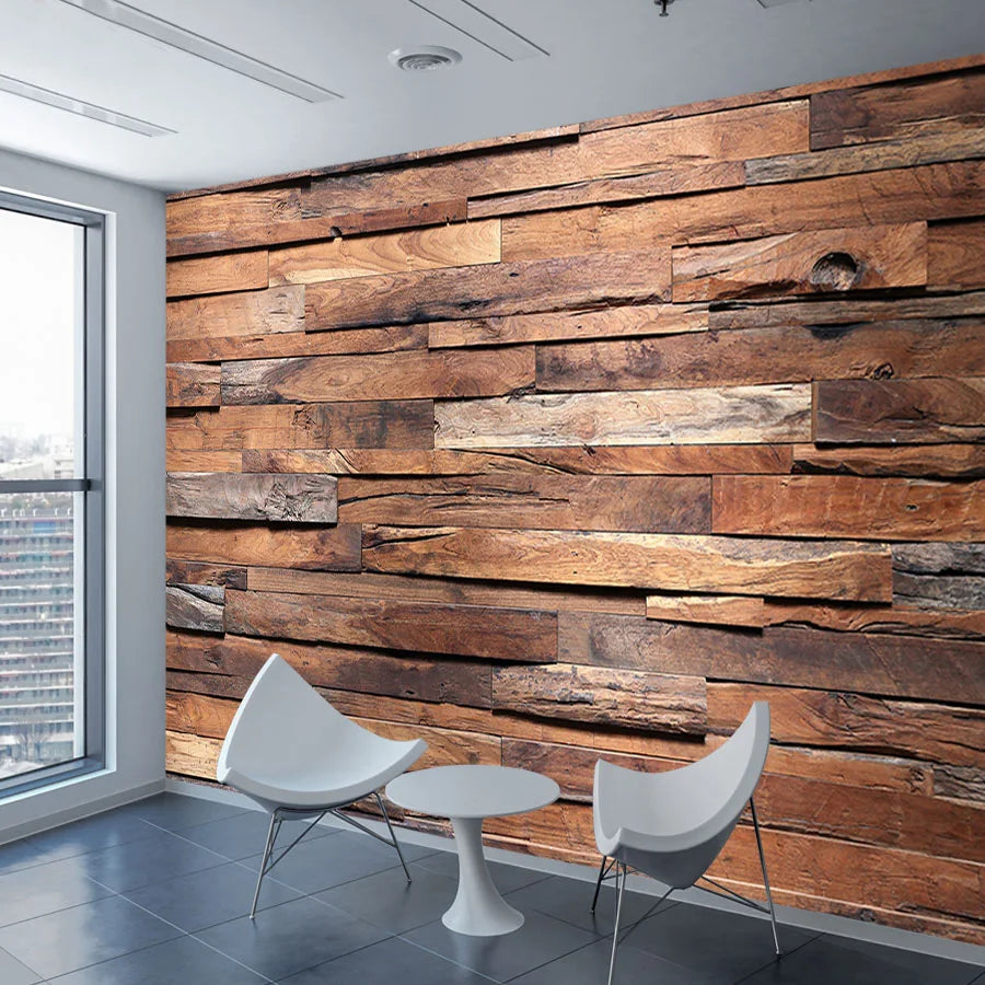 Wood Board Mural Wallpaper