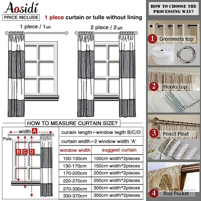 Room Modern Sheer Curtain for Bedroom